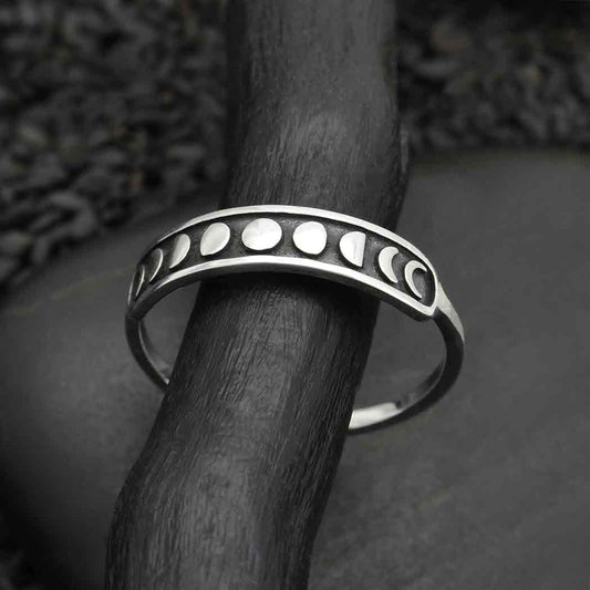 Nina Designs - Moon Phases Ring-Silver