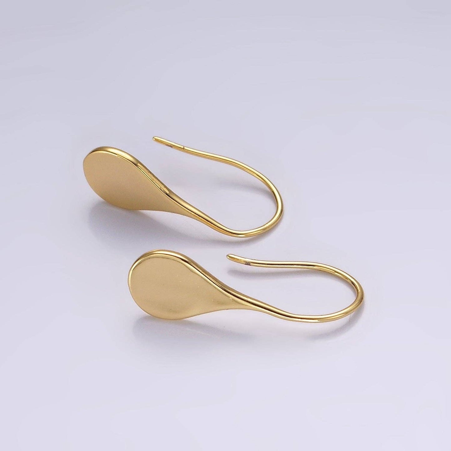 Gold Teardrop Minimalist Hook Earrings