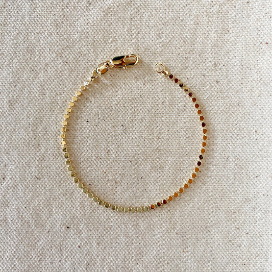 18k Gold Dot Bracelet