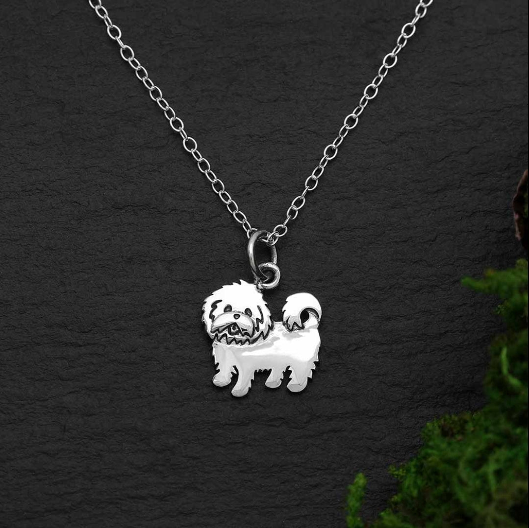Nina Designs - Sterling Silver Chihuahua Dog Necklace 18 Inch