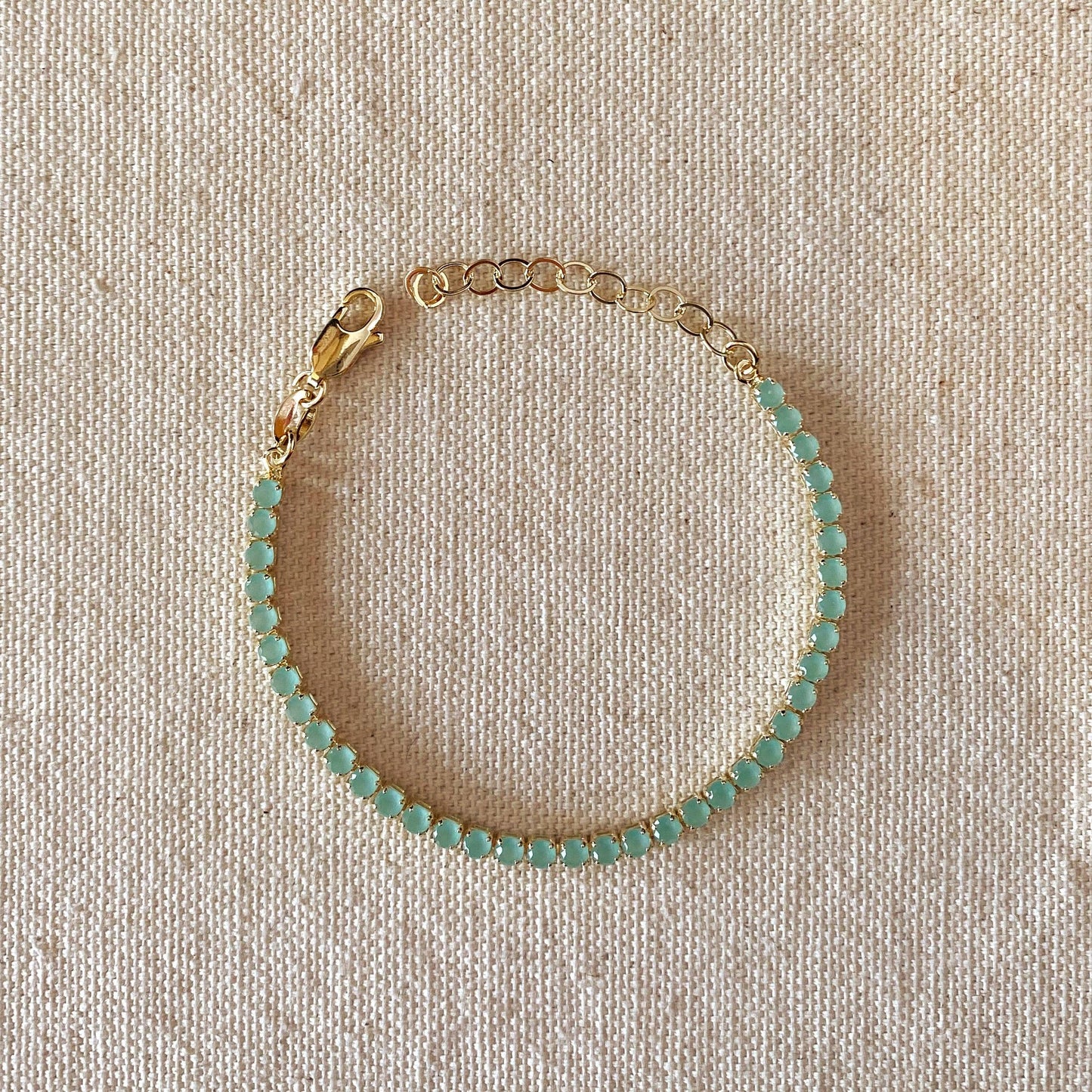 Cubic Zirconia Bracelet - Mint