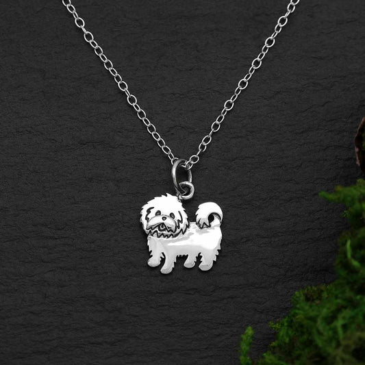 Nina Designs - Sterling Silver Maltese Dog Necklace 18 Inch