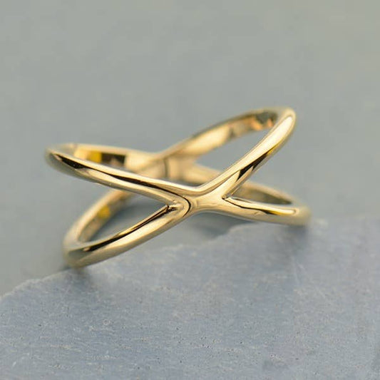 Nina Designs - Crisscross Ring- Bronze & Sliver
